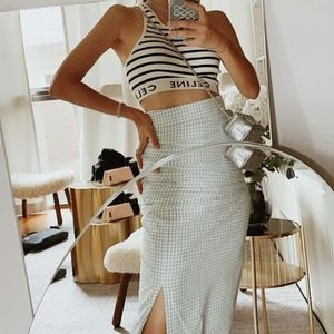 CELINE | Striped Bra Top in Athletic Knit